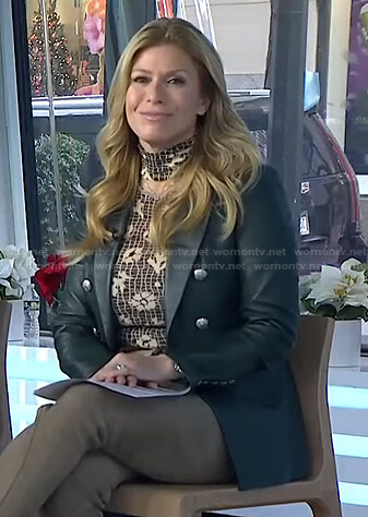 Jill's floral turtleneck top and green blazer on Today