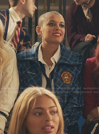 Julien's blue plaid jacket on Gossip Girl