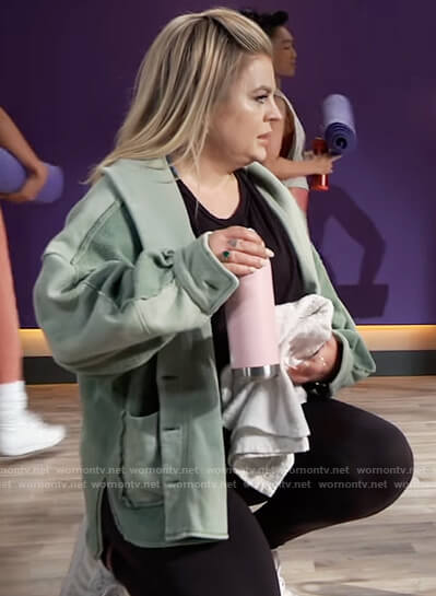 Maxie's green fleece button up jacket on General Hospital