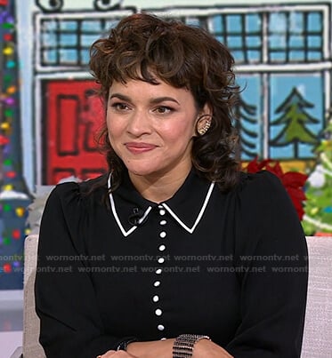 Norah Jones's black button front dress on Today