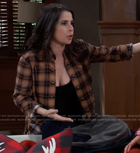Sam's brown plaid military jacket on General Hospital