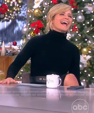 Sara's black turtleneck dress on The View