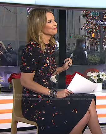 Savannah's black floral dress on Today