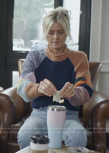 Amy's abstract print sweater on Pivoting