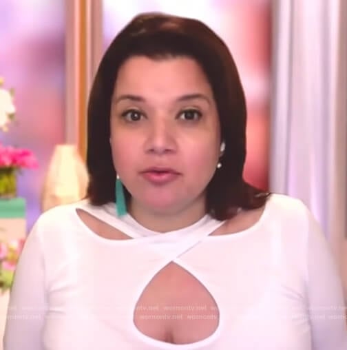 Ana's white cutout top on The View