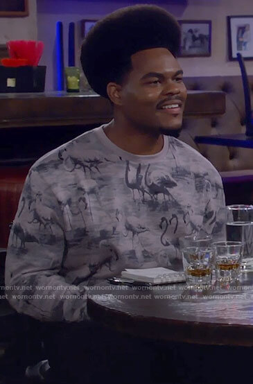 Carter's flamingo print sweater on Call Me Kat