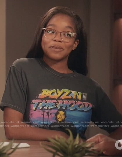 Diane's black Boyz N The Hood graphic tee on Black-ish