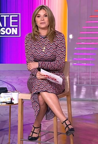 Jenna's geometric print midi dress on Today