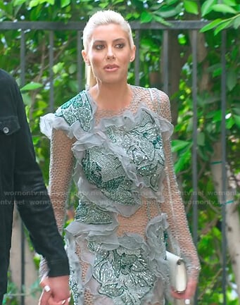 Heather's floral sheer dress on Selling Sunset