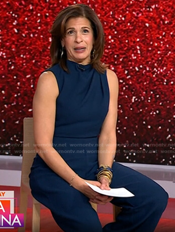 Hoda's navy sleeveless jumpsuit on Today