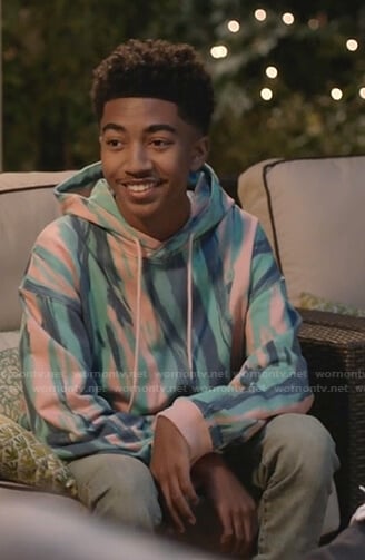 Jack's brushstroke print hoodie on Black-ish