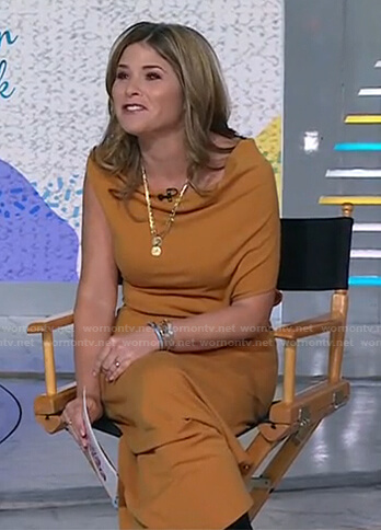 Jenna's yellow asymmetric dress on Today
