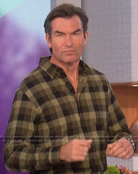 Jerry's green check shirt on The Talk