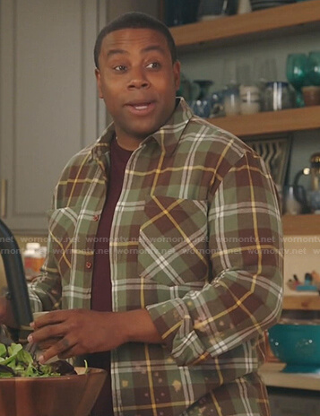 Kenan's green plaid shirt on Kenan