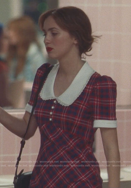 Lexi's plaid collared dress on Euphoria
