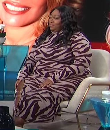Loni's pink zebra print dress on E! News Daily Pop