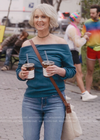 Miranda's denim jeans on And Just Like That