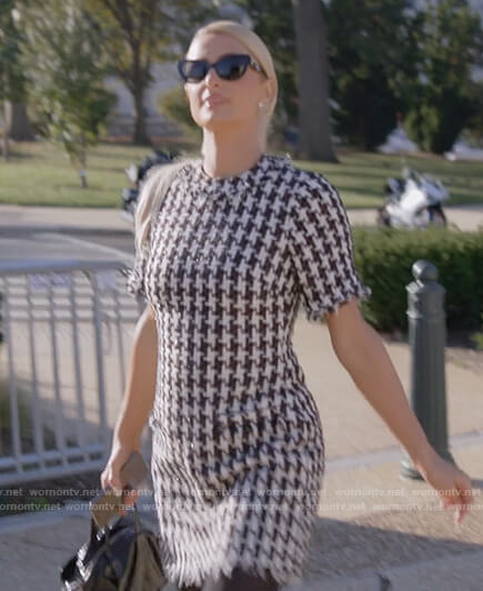 Paris's tweed check mini dress on Paris in Love