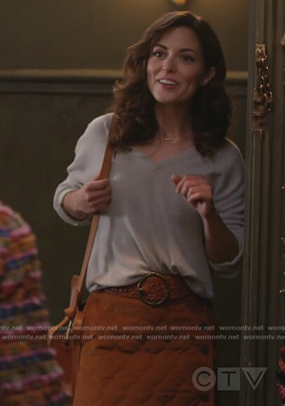 Elizabeth's quilted skirt on Home Economics