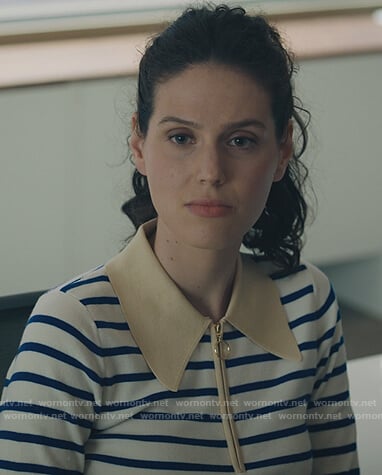 Rian's striped polo on Billions