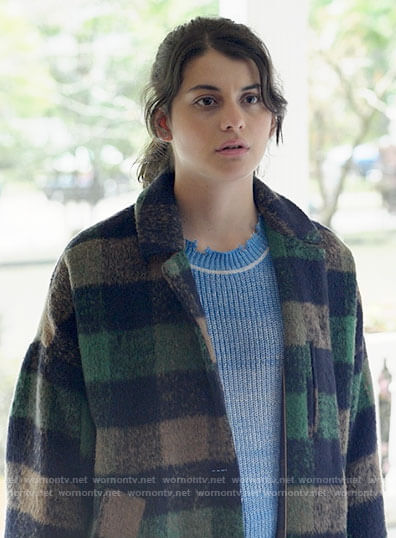 Sam's green checked coat on Single Drunk Female