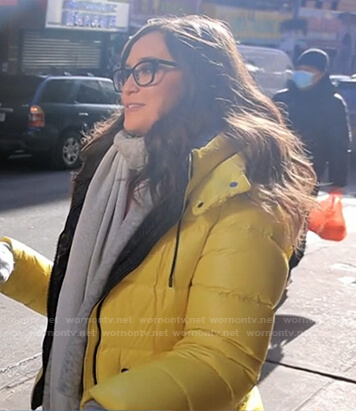 Savannah's yellow puffer jacket on Today