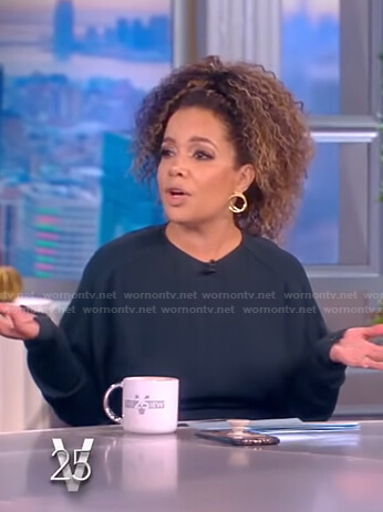 Sunny's teal dolman long sleeve dress on The View