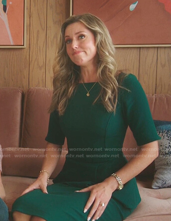 Tami's green peplum dress on Kenan