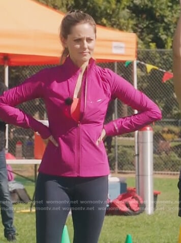Tami's pink windbreaker jacket on Kenan