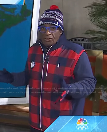 Al's navy and red check vest on Today