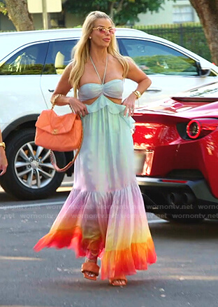 Alexia's cutout maxi dress on The Real Housewives of Miami