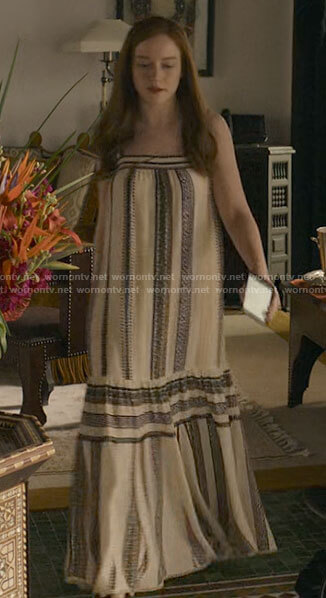 Anna's striped maxi dress in Morocco on Inventing Anna