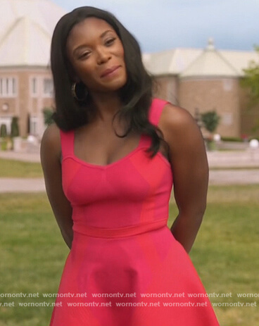 August's pink sleeveless flare dress on The Kings of Napa