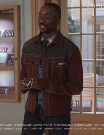 brown denim jacket on The Kings of Napa