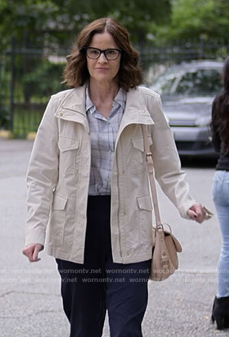 Carol's ivory utility jacket on Single Drunk Female
