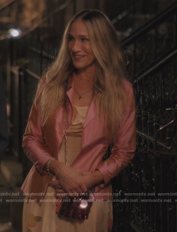 Carrie's pink sequin mini bag on And Just Like That
