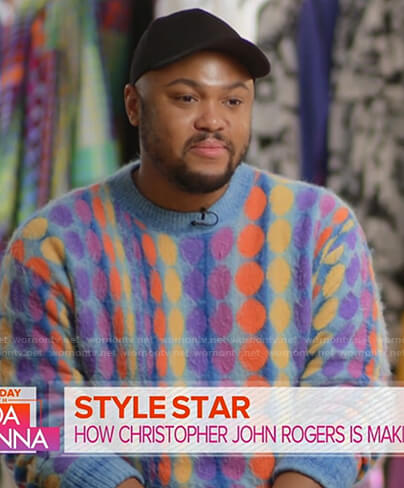 Christopher John Rogers's multicolor polka dot sweater on Today