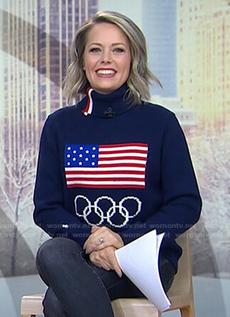 Dylan's american flag olympic sweater on Today