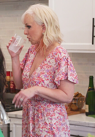 Margaret's floral print tied maxi dress  on The Real Housewives of New Jersey