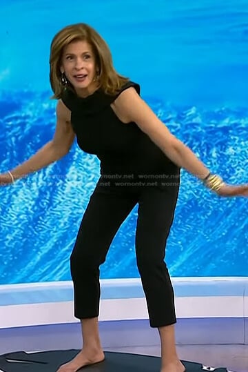 Hoda's black sleeveless jumpsuit on Today