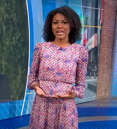 Janai's pink floral dress on Good Morning America