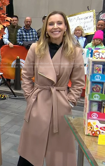 Jenn Falik's beige wrap coat on Today