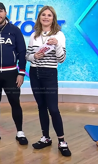 Jenna's navy skinny jeans on Today