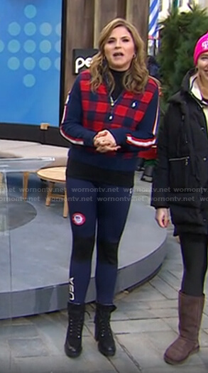 Jenna's navy and black leggings on Today
