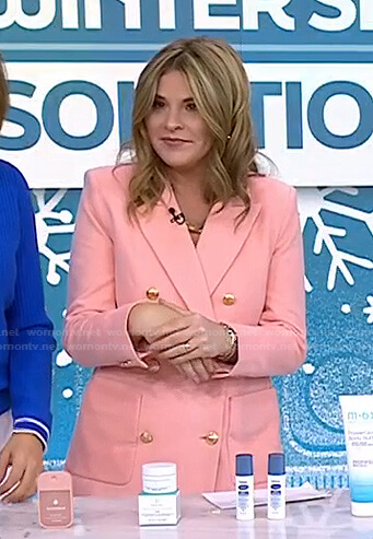 Jenna's pink double breasted blazer on Today