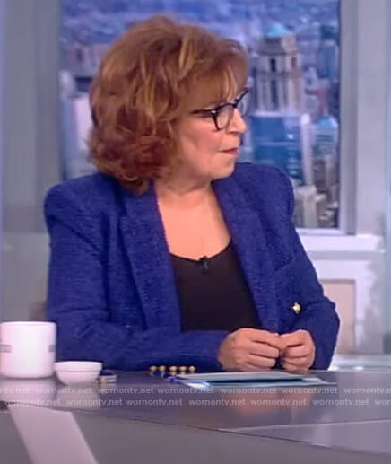 Joy's blue double breasted blazer on The View