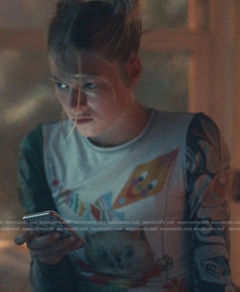 Jules's cat top on Euphoria