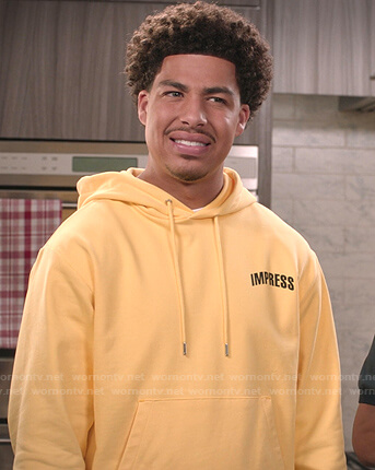 Junior's yellow Impress hoodie on Black-ish
