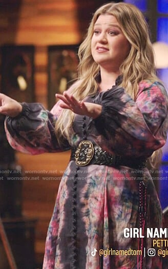 Kelly's tie dye maxi dress on The Voice