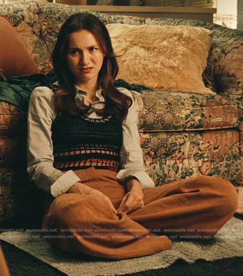 Lexi's crochet tank top on Euphoria